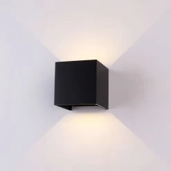 Aplique Para Exterior Cubo LED 2x6W 4000K Negro IP54 9 Aplique Para Exterior Cubo LED 2x6W 4000K Negro IP54 -Intemperie Jardín Tienda d13f93158e0132b8