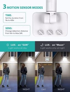 Aigostar 100W Foco LED Con Sensor Movimiento PIR, 10950LM IP65 6400K 10 Aigostar 100W Foco LED Con Sensor Movimiento PIR, 10950LM IP65 6400K -Intemperie Jardín Tienda d2ea0d2511f8eef5