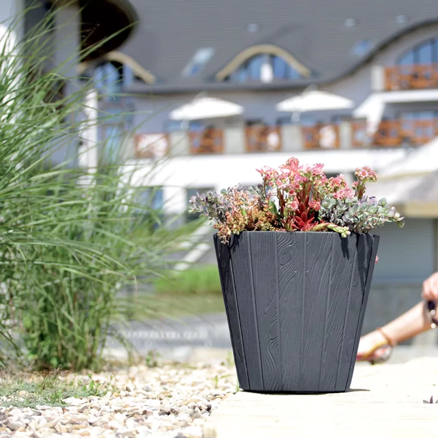 Prosperplast Maceta WOO12L 299x299x281 Marrón 6 Prosperplast Maceta WOO12L 299x299x281 Marrón - Imagen 4