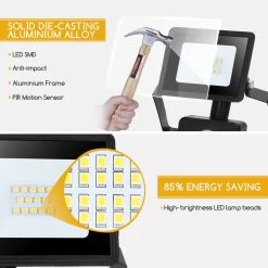 20W Foco LED Con Sensor Movimiento ,1800LM, IP65, 4000K, Aigostar -Intemperie Jardín Tienda da3faa43b8e073c6