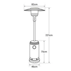 Estufa De Gas Oslo Para Exterior - Acero Inox + Funda 9 Estufa De Gas Oslo Para Exterior - Acero Inox + Funda -Intemperie Jardín Tienda dc984f9654db3f7b