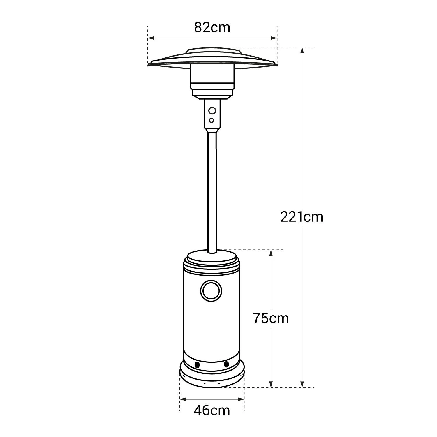 Estufa De Gas Oslo Para Exterior - Acero Inox + Funda 6 Estufa De Gas Oslo Para Exterior - Acero Inox + Funda - Imagen 4