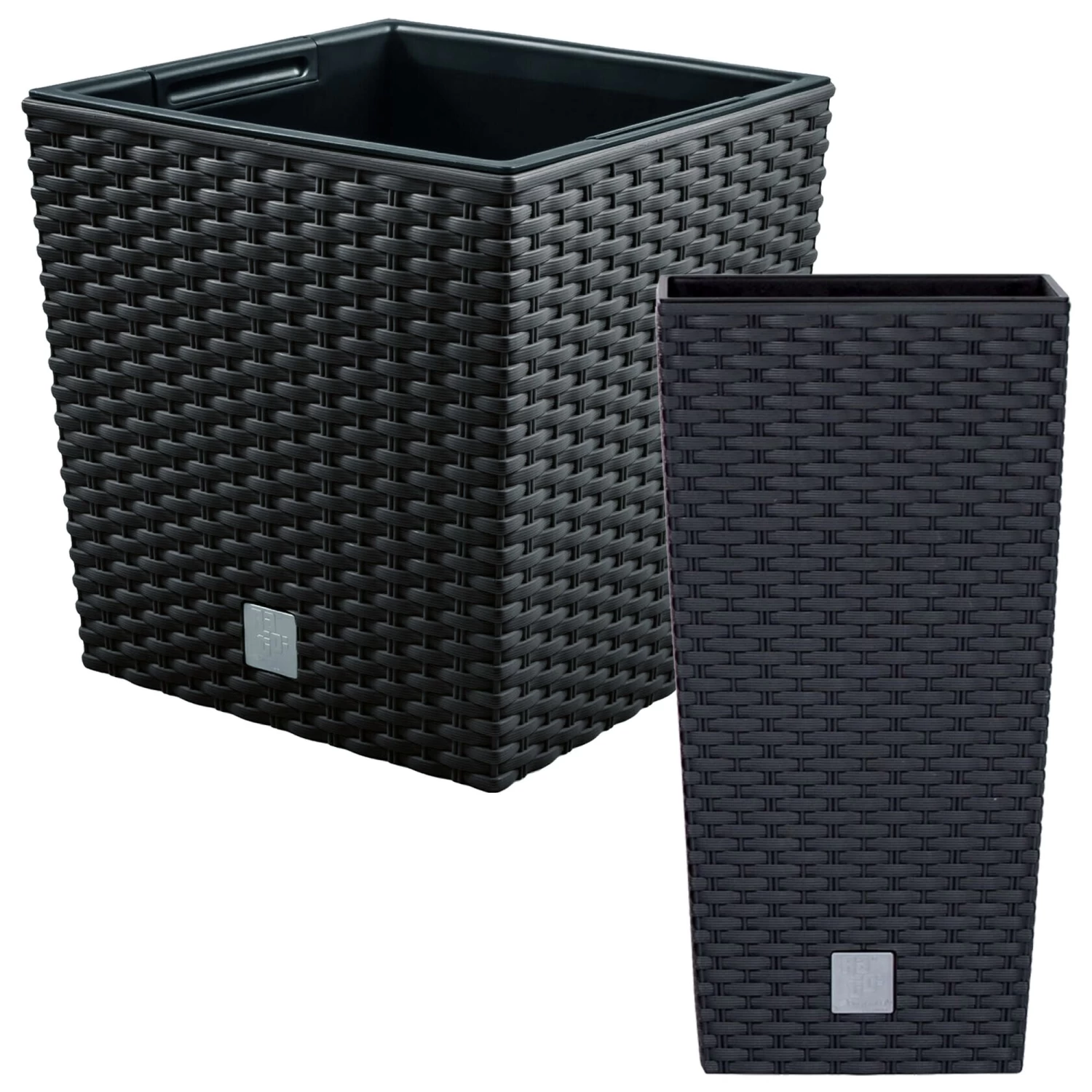 WellHome Juego Macetas Rato Antracita 26,6 L Y 64 L 3 WellHome Juego Macetas Rato Antracita 26,6 L Y 64 L