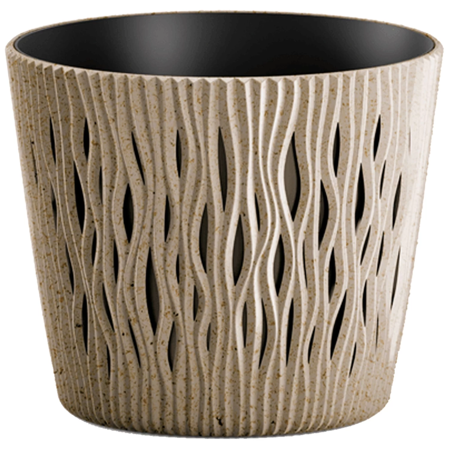 Prosperplast Macetero Ocre,con Depósito SANDY ROUND 26,2x26,2x22,2cm7,9 L 3 Prosperplast Macetero Ocre,con Depósito SANDY ROUND 26,2x26,2x22,2cm7,9 L