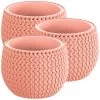 WellHome Pack 3 Macetas Redondas Splofy Bowl 14,4x14,4x11 Cm Melocoton -Intemperie Jardín Tienda e5d12b99a1697c03