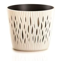 WellHome Set 2 Macetas Plástico Sandy Round Crema - 26,2x26,2x22,2cm 9 WellHome Set 2 Macetas Plástico Sandy Round Crema - 26,2x26,2x22,2cm -Intemperie Jardín Tienda e9a369df1393dbbc