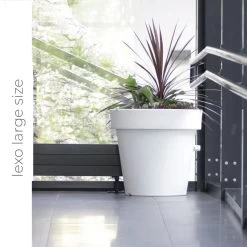 Prosperplast Maceta LEXO ROUND 92L 600x600x550 Blanco 9 Prosperplast Maceta LEXO ROUND 92L 600x600x550 Blanco -Intemperie Jardín Tienda edf20913d8c379f9