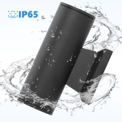 Aplique Pared Exterior, IP65, Negro, Aigostar -Intemperie Jardín Tienda f439a4358e00f918